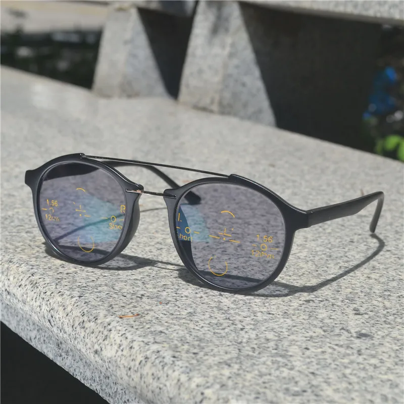 mincl/Anti-UV-reflective Progressive Multifocal glasses Transition Sun Photochromic Reading Glasses Women See Near Far diopt NX