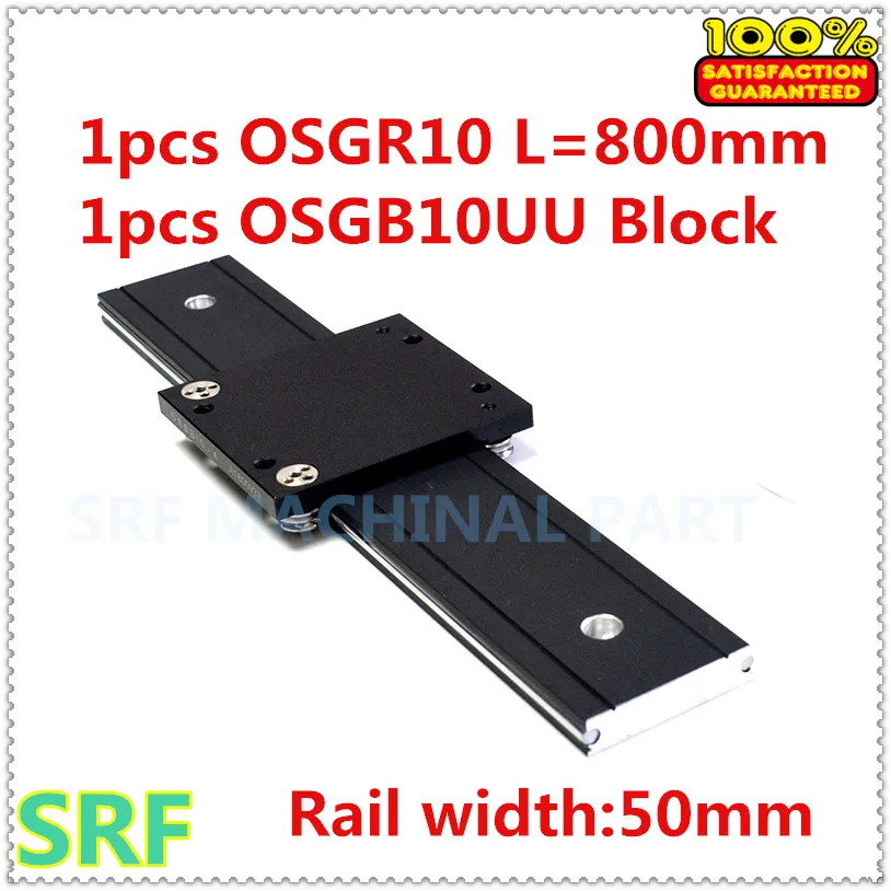

50mm width Dual Axis Linear Roller Guide 1pcs OSGR10 Length=800mm+1pcs OSGB10 slide block