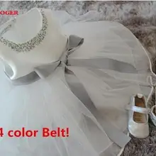 Специальное предложение; коллекция года; Розничная ; платья для девочек; детское праздничное платье; летнее платье; свадебное платье принцессы для девочек с лентами; 4 цвета; День рождения