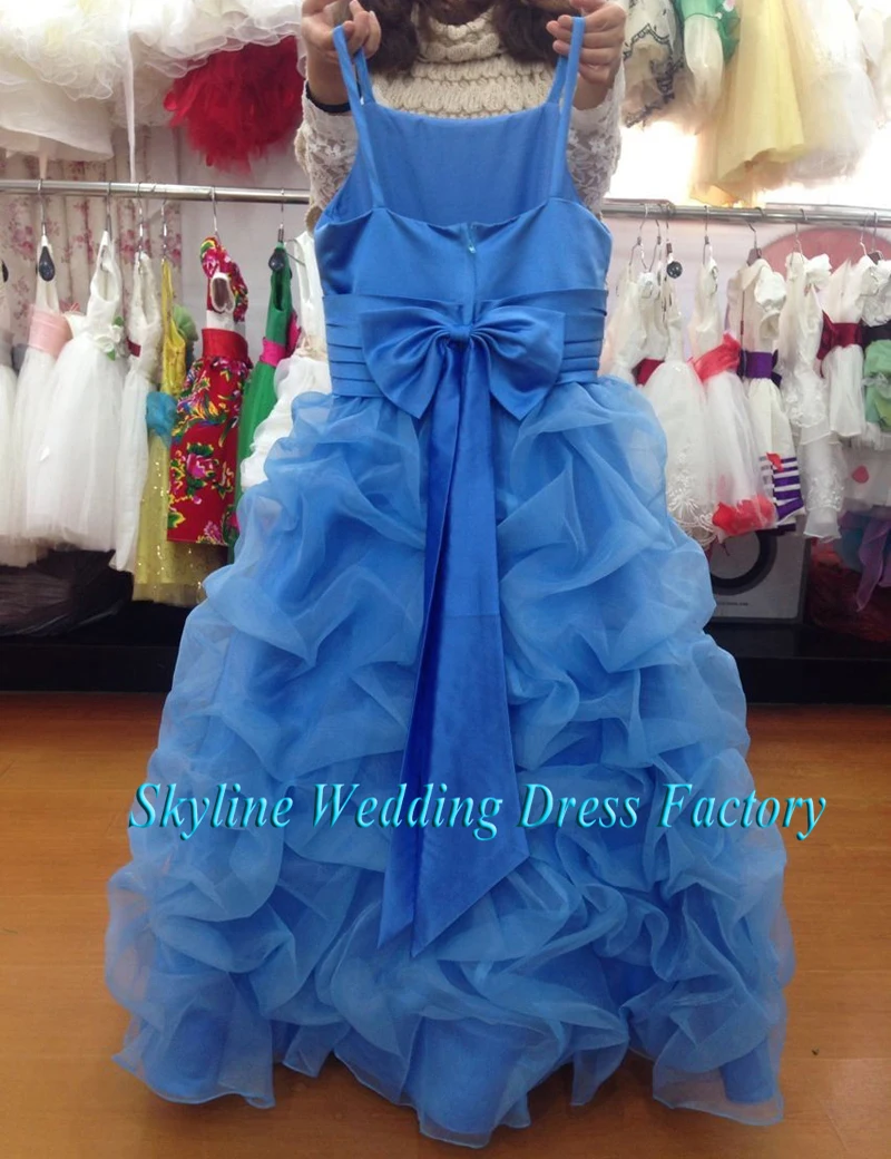 Платье с цветочным узором для девочек на тонких бретельках, фиолетовые праздничные платья принцессы с большим бантом для свадеб, Детские платья для выпускного вечера