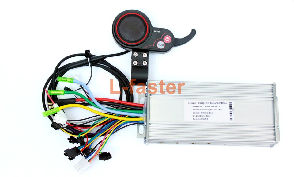 Top 450W~1000W Electric Bike Thumb Throttle &LCD display With Controller 800W Electric Scooter Brushless Motor Controller Screen Kit 3