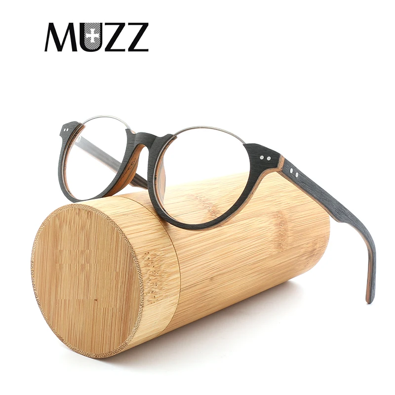 Новые Брендовые очки MUZZ с прозрачными линзами винтажные деревянные мужские в