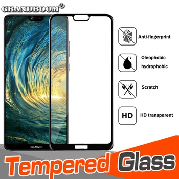 

1000pcs 9H Screen Protector Tempered Glass For Huawei P40 Lite P30 Mate 30 20 X Nova 7i 6 SE Y7P P SMART Printing Hard Edge Film