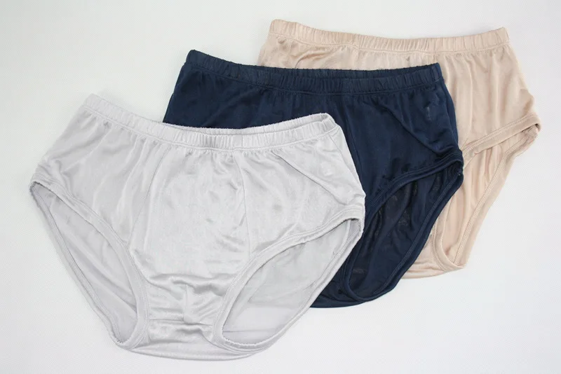 Мужские однотонные Трусы из 100% шелка тутового шелкопряда|briefs men|briefs bikinibriefs underwear |