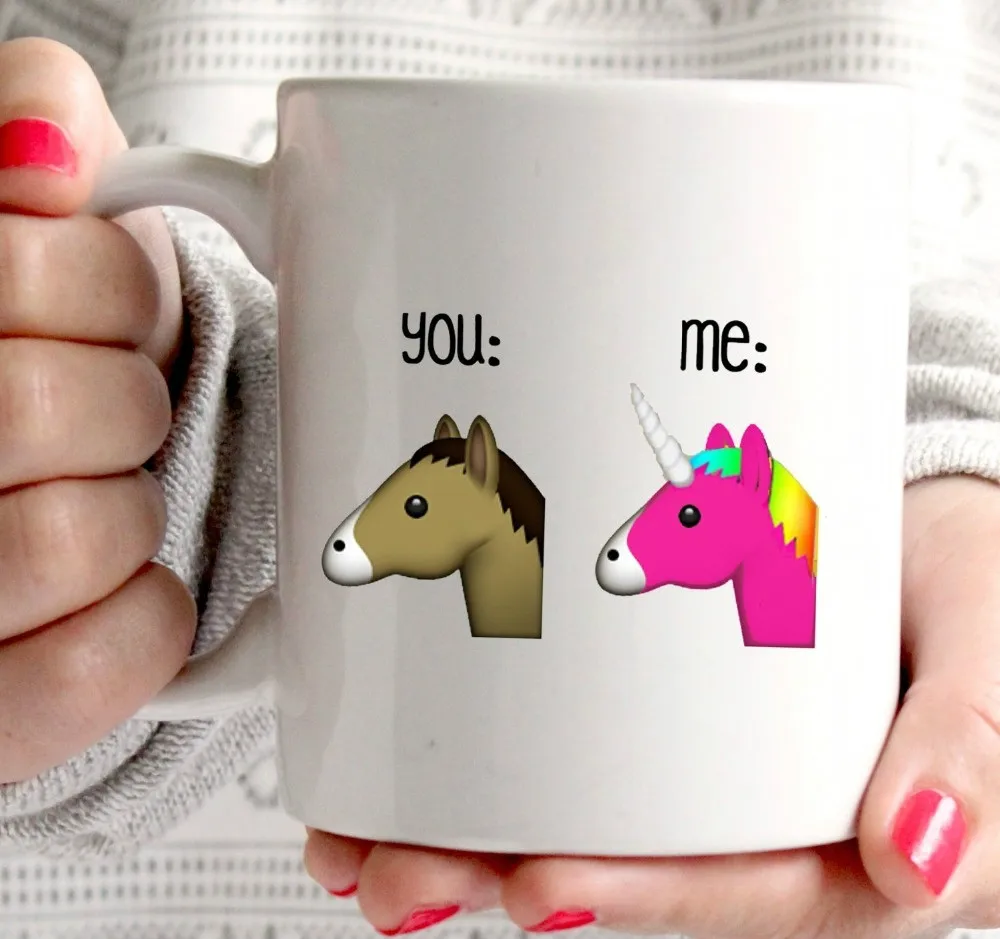 

Funny Emoji Unicorn Mug Coffee Ceramic Mugs