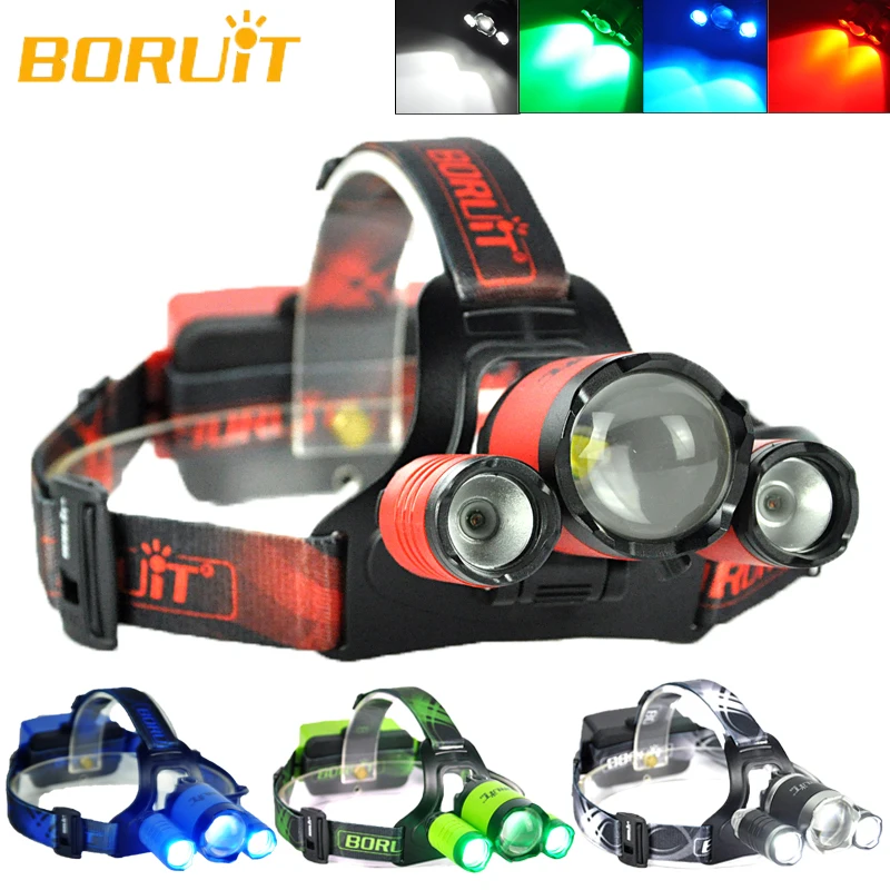 headlamp red blue green white light headlight