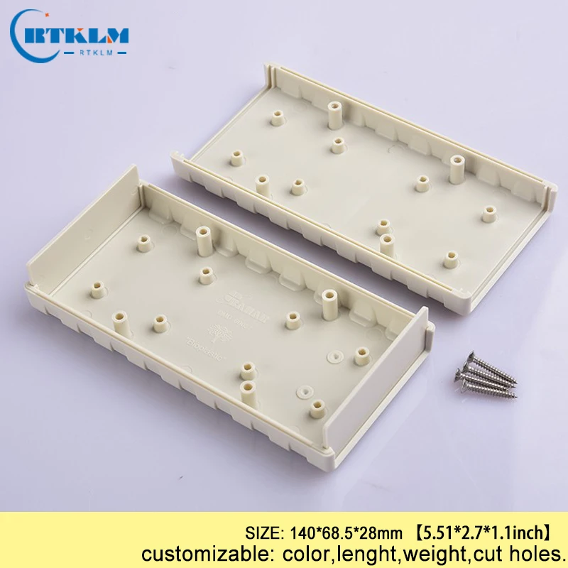 1 Piece DIY electronics plastic project box ABS plastic junction box diy speaker PCB Desktop wire connection box 140*68.5*28mm