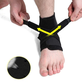1 pcs Beenwarmers Enkel Ondersteuning Compressie Brace Verstelbare Stabilisator Mouw Verstuiking Pijn Protectors Voet Voet Orthese
