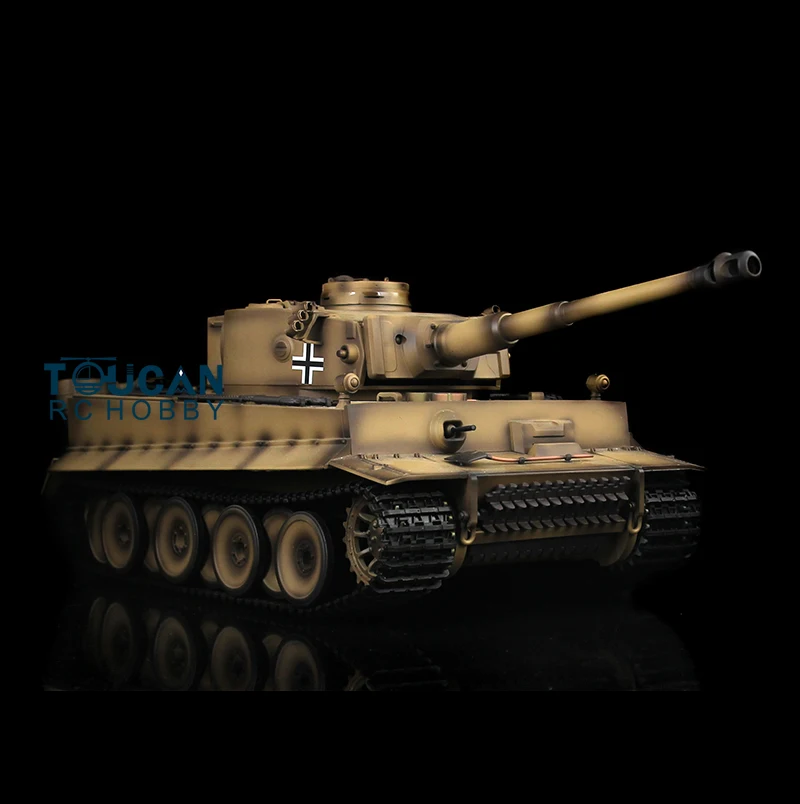 HengLong 1/16 Upgraded Metal Ver Yellow German Tiger I RTR RC Tank Model 3818-1