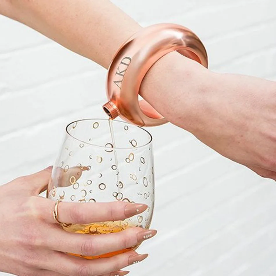 

3.5oz Personalized Bracelet Flask Engraved name Custom Bridesmaid Gift 304 Stainless Steel