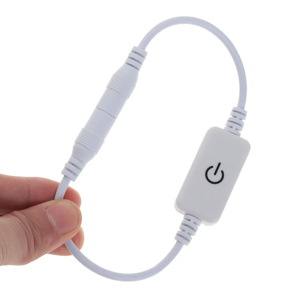 

1Pcs LED Dimmer Switch Controller Adapter New Mini Inline Touch for Single Color LED Strip Lights Lamp DC5-36V Light Accessories