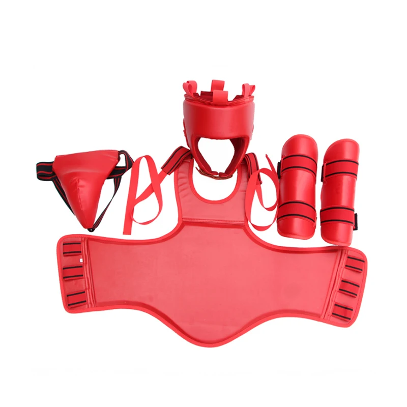 

Protective Gear Set Head Protector Back Leggings Ankle Guards Suitable For Sanda,Martial Arts Protective Body Protectors