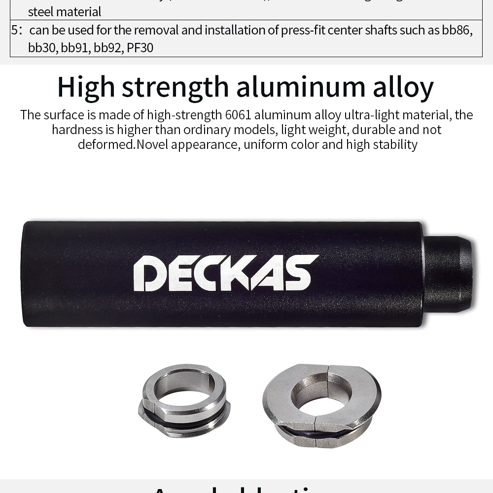 Deckas Press in Bottom Bracket Installation Removal Tool For BB86 BB30 BB91 BB92 Deckas Press in Bottom Bracket Installation Removal Tool For BB86 BB30 BB91 BB92