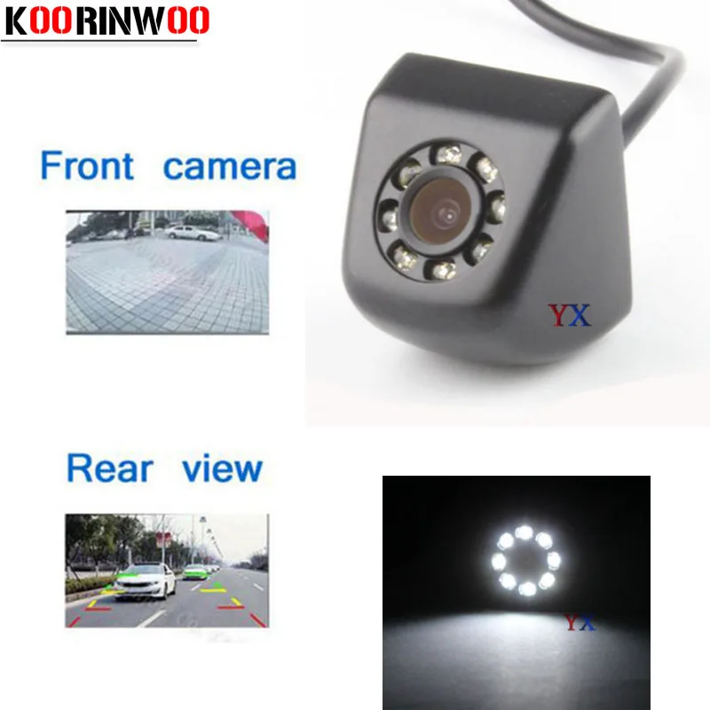 Koorinwoo Car Rear View Camera Front Cam 170 Degree Waterproof Black
