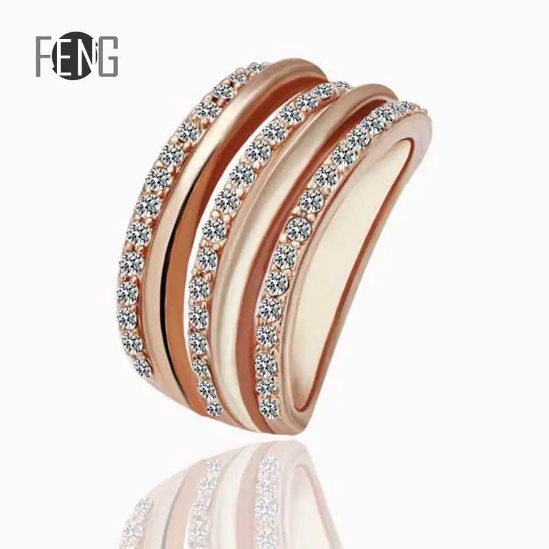 R067 Wholesale High QualityNickle Free Antiallergic New Fashion Jewelry 18K Real Gold Plated Ring For Women Shipping | Украшения и