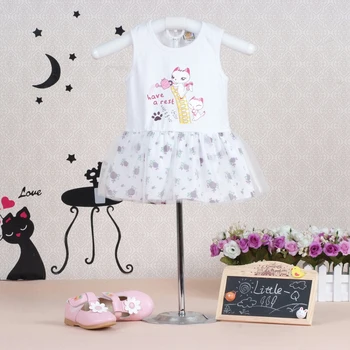 

2018 Baby Girls Dress Summer Sleeveless Pure Cotton princess style Dresses Toddler Clothing Gauze One Piece Clothes