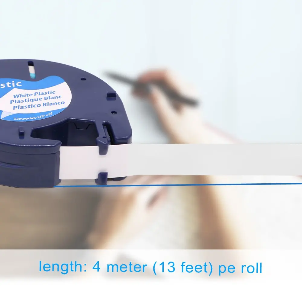 20 шт./лот Совместимость с DYMO клейкая лента 12 мм черный на белом LT 91201 для Dymo LT принтер этикеток