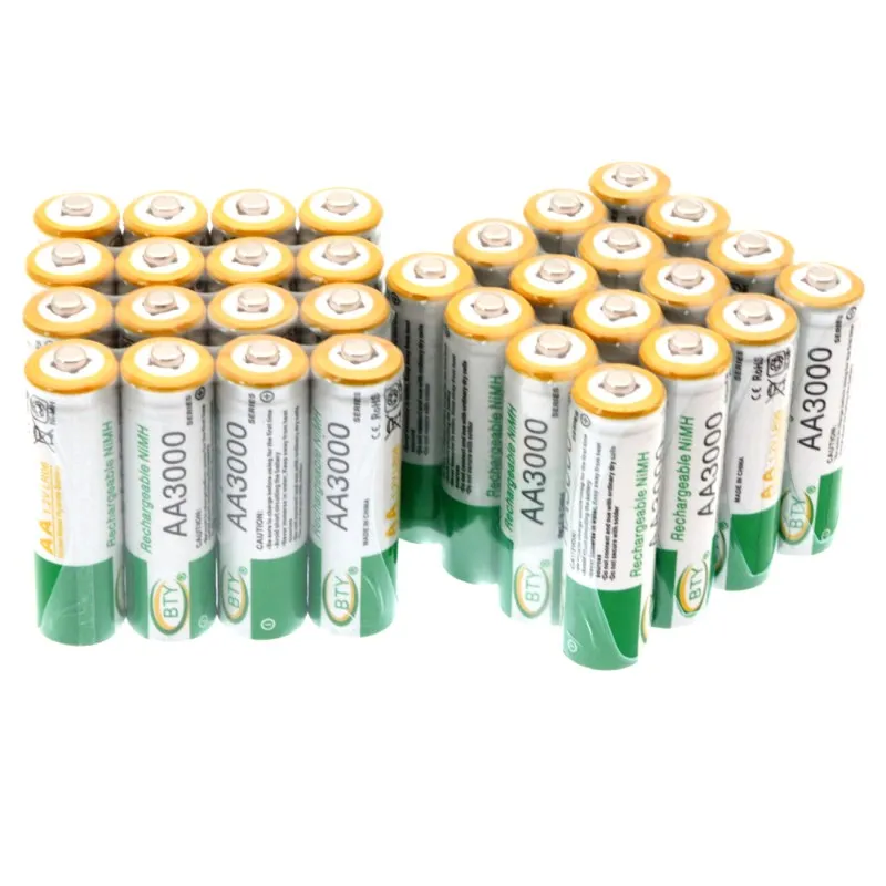 4~ 20 шт Новые AA заряжаемые аккумуляторы 1,2 V AA 3000mAh Ni-MH 2A Baterias для камеры+ зарядное устройство