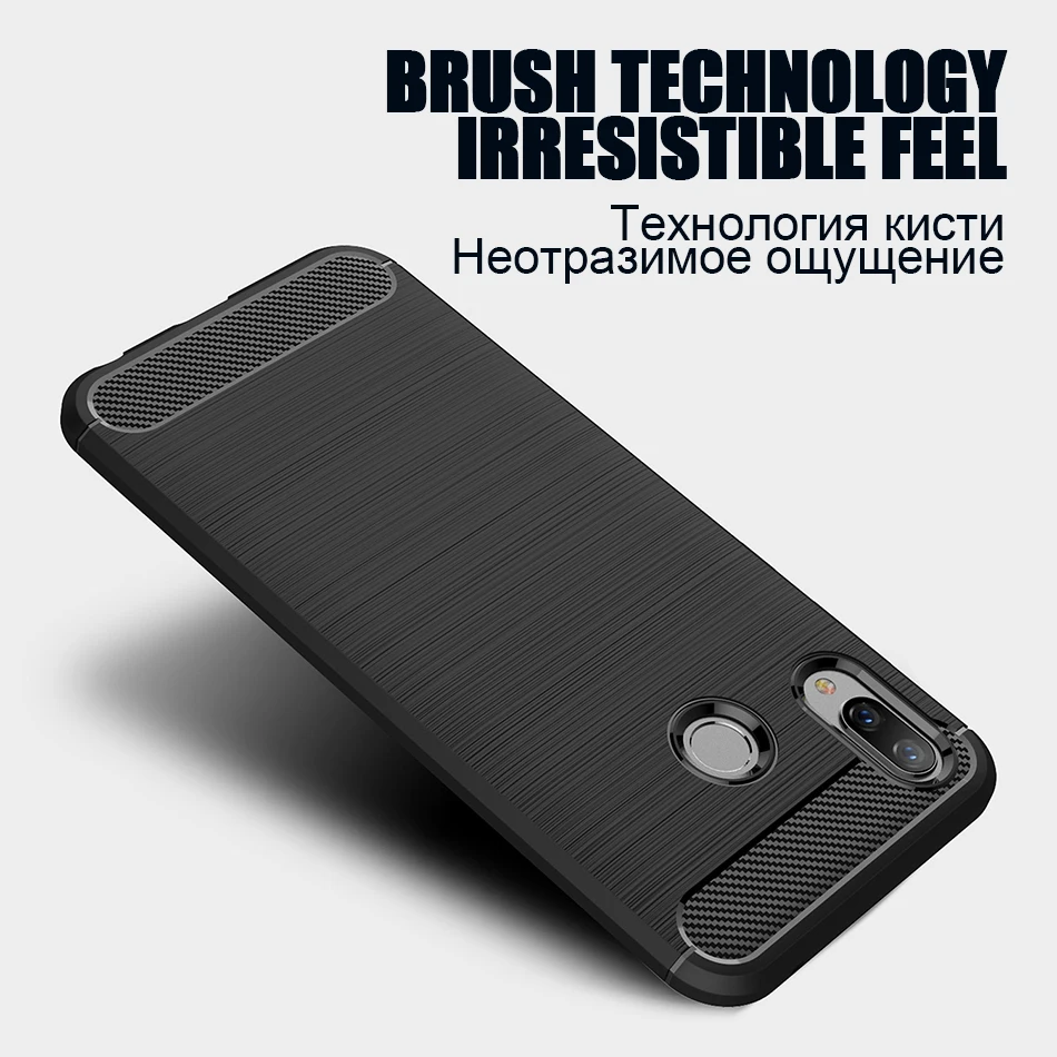 TOMKAS Carbon Fiber Case For Huawei Honor Play Phone Case On Bumper Silicone TPU Cover Coque Funda Carcasa Hoesje Capa Capinha   (2)