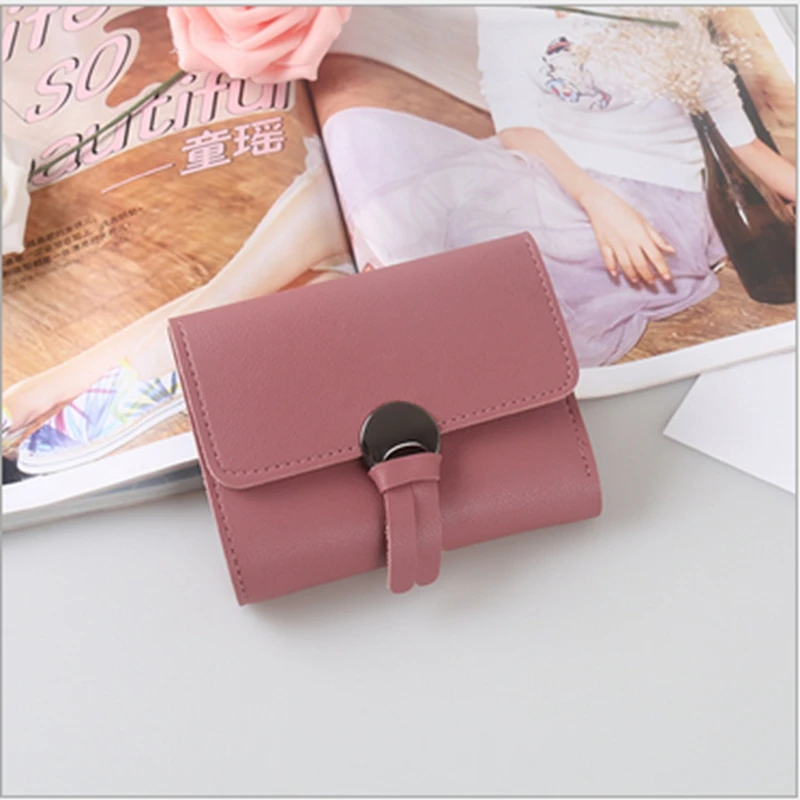 

2019 Fashion Women Short Purses Vintage PU Leather Lady Short Clutch Wallet Small Tassel Female Wallet