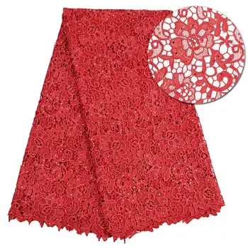 

high quality African lace fabric 2018 african guipure cord lace with bride wedding dress great embroidered Nigeria f18040360