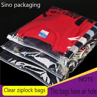Reclosable clear plastic underwear storage bag for travel clothes packag transparent ziplock poly packaging by slider 50pcs/lot 1