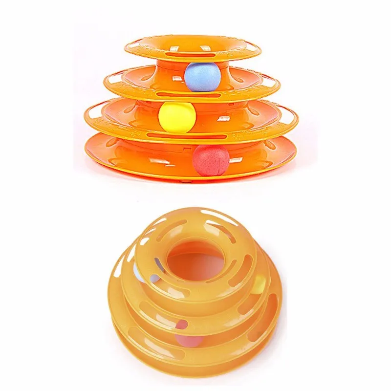 Funny Cat Pet Toy Intelligence Triple Play Disc Cat Toy Balls Ball Toys Pets gatos Cat Toys For Kitten