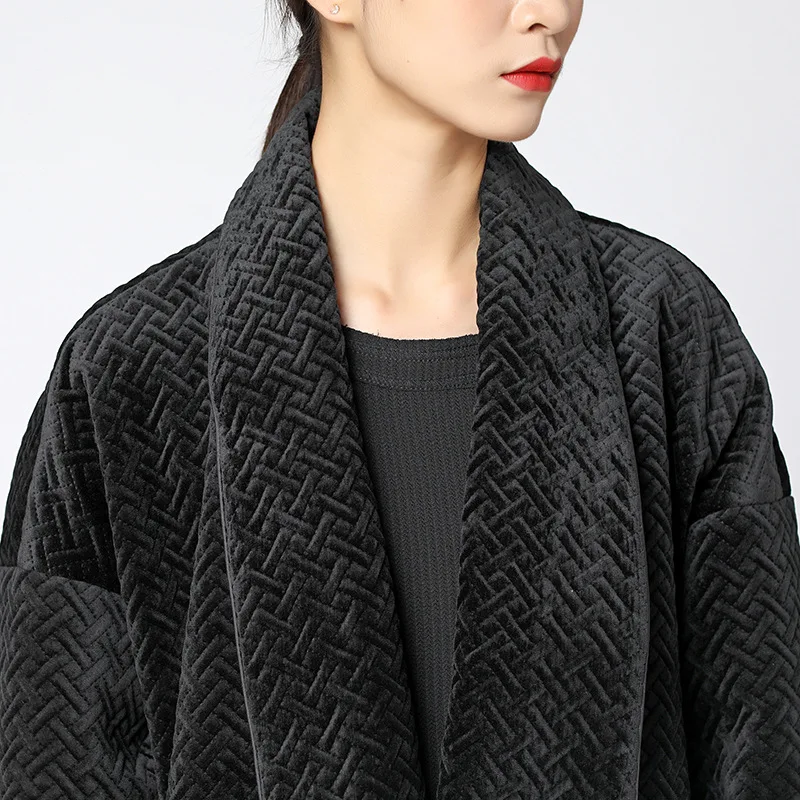 Mode Manches Collar Turn Femmes Poitrine down Zll1814 Automne Corée Black Parka Évider Pleine see Zll1814 Patchwork Picture Unique xitao Casual De Nouvelles Ax0twxvq