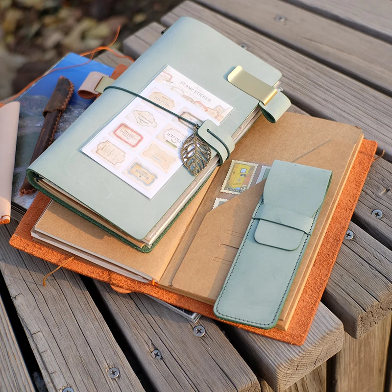 Alice Story New Diary Notebook Handmade Genuine Wax Leather NoteBook Replaceable Stationery Gift Journal Sketchbook Planner