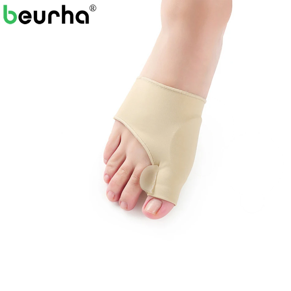 

2 Pcs Thumb Hallux Valgus Corrector Silicon Front Feet Protector Brace Big Toe Orthopedic Correction Socks Half Feet Toe Care