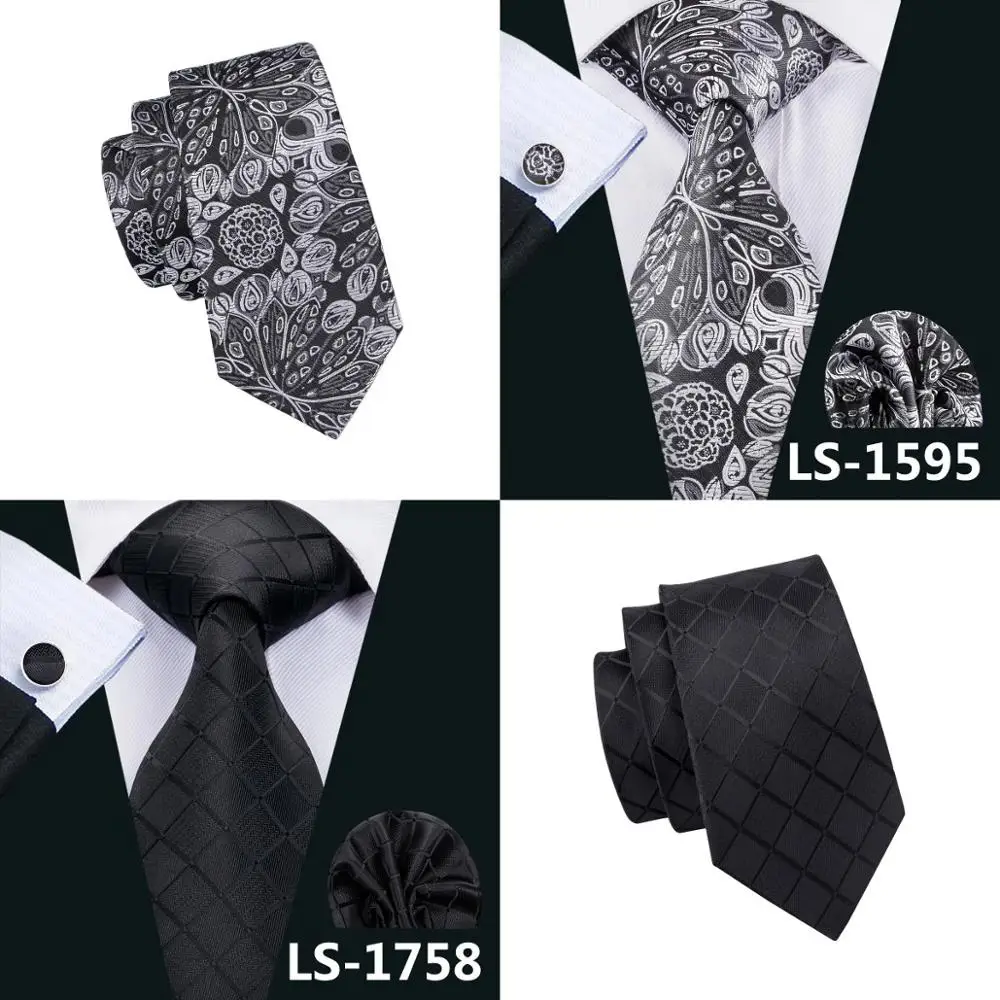 LS-1650 Барри. ван 2017 Для мужчин галстук комплект шелк Gravata фиолетовый плед галстук шуры запонки для свадьбы Бизнес нарядная одежда, Бесплатная
