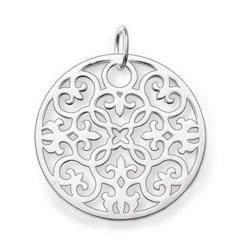 

Silver Plated Arabesque Ornament Pendants with Eyelet Fit Necklace Chain, European Most Fashion Glam Jewelry Soul Gift for Women