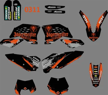 

3M 4 STYLES TEAM GRAPHICS BACKGROUNDS DECALS STICKERS FOR KTM 125-525 SX SXF 2005 2006 2007-2011