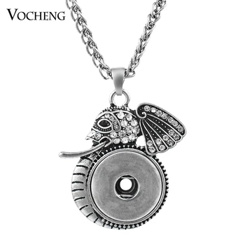 

10pcs/lot 18mm Vocheng Ginger Snap Button Jewelry Vintage Chain Necklace NN-295*10 Free Shipping