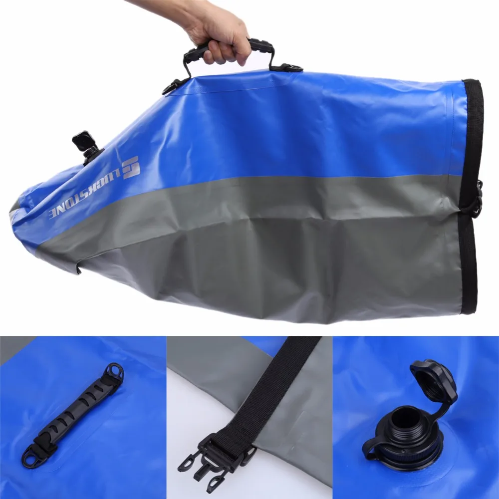 60L Ultra grande impermeable seco bolsa portátil de deportes acuáticos al aire libre Camping mochila río Trekking natación aguas arriba paquete