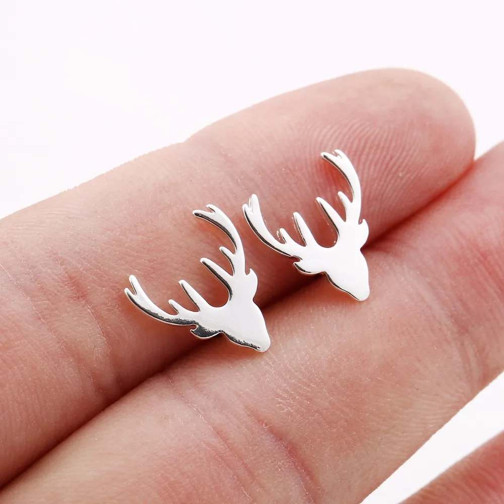 

Jisensp Fashion Deer Stud Earrings for Women Cute Elk Animal Earrings Pendientes Ear Jewelry Christmas Accessories Gifts Bijoux