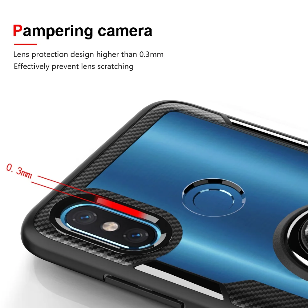 Phone Case For Xiaomi Redmi Note 7 Case Ring Holder Stand Cover Case For Xiaomi Mi 9 8 Lite SE Redmi Note 5 Pro Case Magnetic