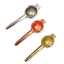 Ручная соковыжималка для лимона/соковыжималка для цитрусовых, ручная соковыжималка, нержавеющая сталь/медь/позолоченные барные инструменты, кухонные аксессуары