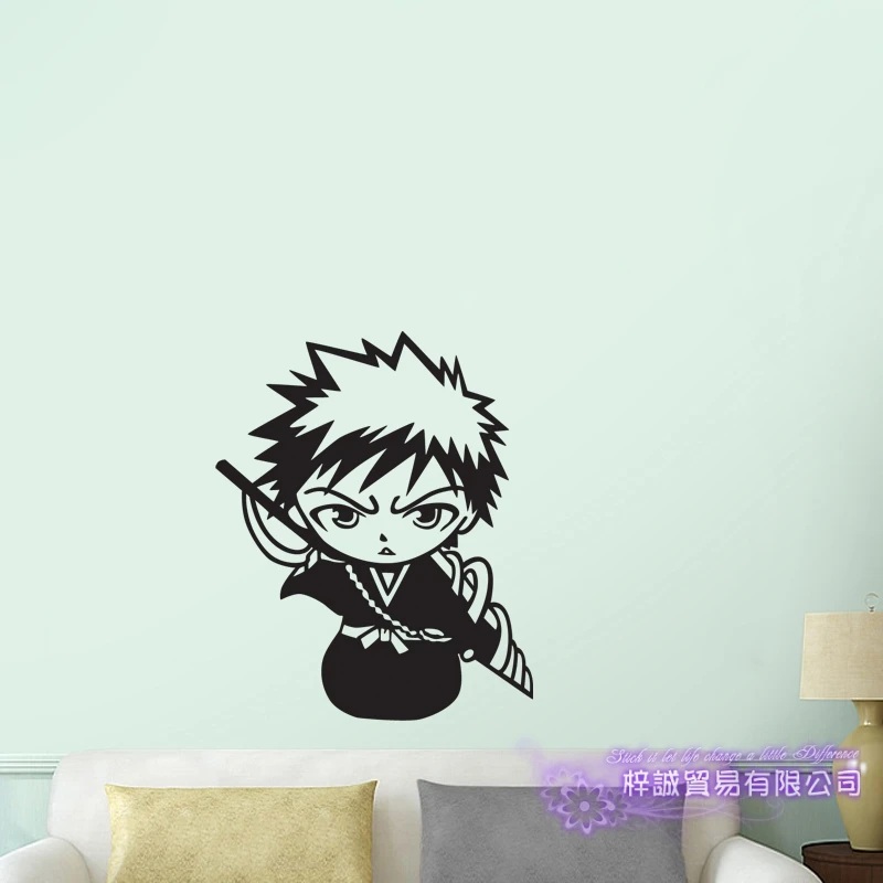 Отбеливатель Kurosaki Ichigo автомобильная наклейка на стену Мультяшные веера