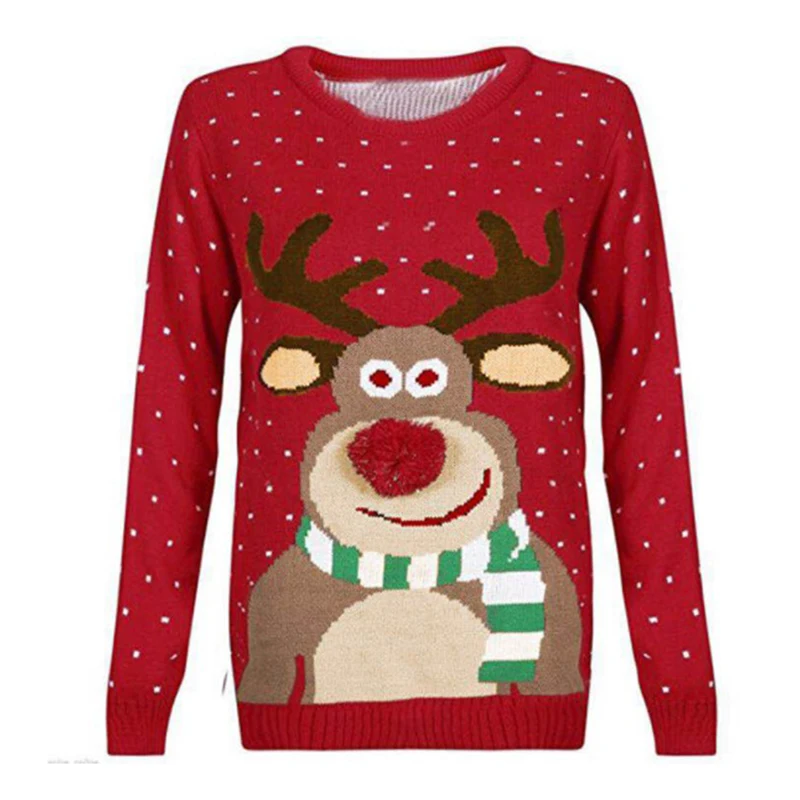 

Women Christmas Costume Christmas Deer Forest Deer Style 2-Color Santa Claus Elegant Adult Female Christmas Sweater