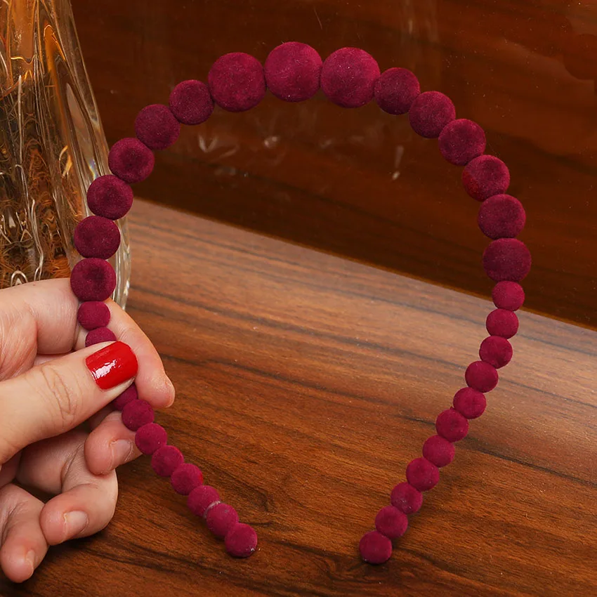 Red Wine Levao 3 см большой ободок на голову с жемчугом женские свадебные аксессуары для волос ободок для волос обруч для волос для девочек головной убор свадебные жемчужные украшения - Цвет: Red Wine