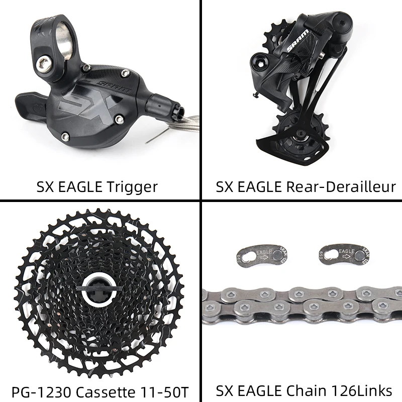 SRAM SX EAGLE 4 комплекта комплект 1x12 12 Скоростей 11-50T MTB велосипед триггерный переключатель передач задний переключатель цепи NX Орел кассета свободного хода - Цвет: 4 parts