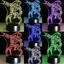 HOT SALE Movie Star Wars Villain Jedi Robot 3D USB LED Lamp Illusion Bulb Touch Remote Controller Night Light Decoration Gifts