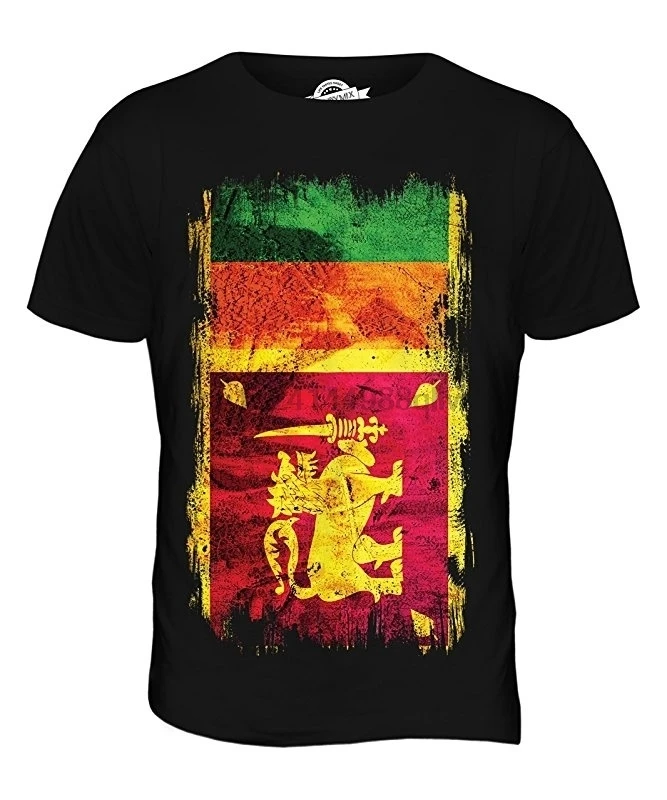 Sri Lanka Grunge Flag Mens T Shirt Top T Shirt For Mens