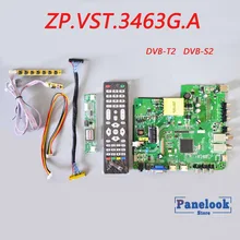 ZP. VST.3463G. Универсальный Цифровой Драйвер платы поддерживает DVB-T2/DVB-S2/DVB-C+ 7 ключ переключатель+ 2 лампы Инвертор+ LVDS+ Dupont