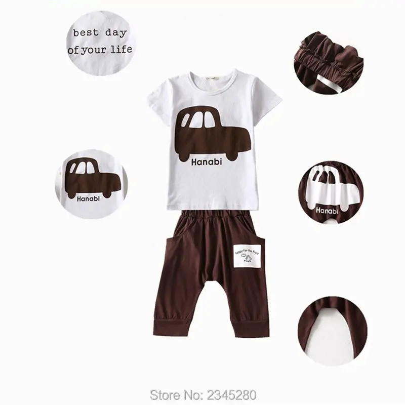 Kids Clothes Children Sets Clothing Boys Girls Clothes Car Print T Shirts Suits Short Sleeve Sport Suit Summer Kids Clothes Boys11