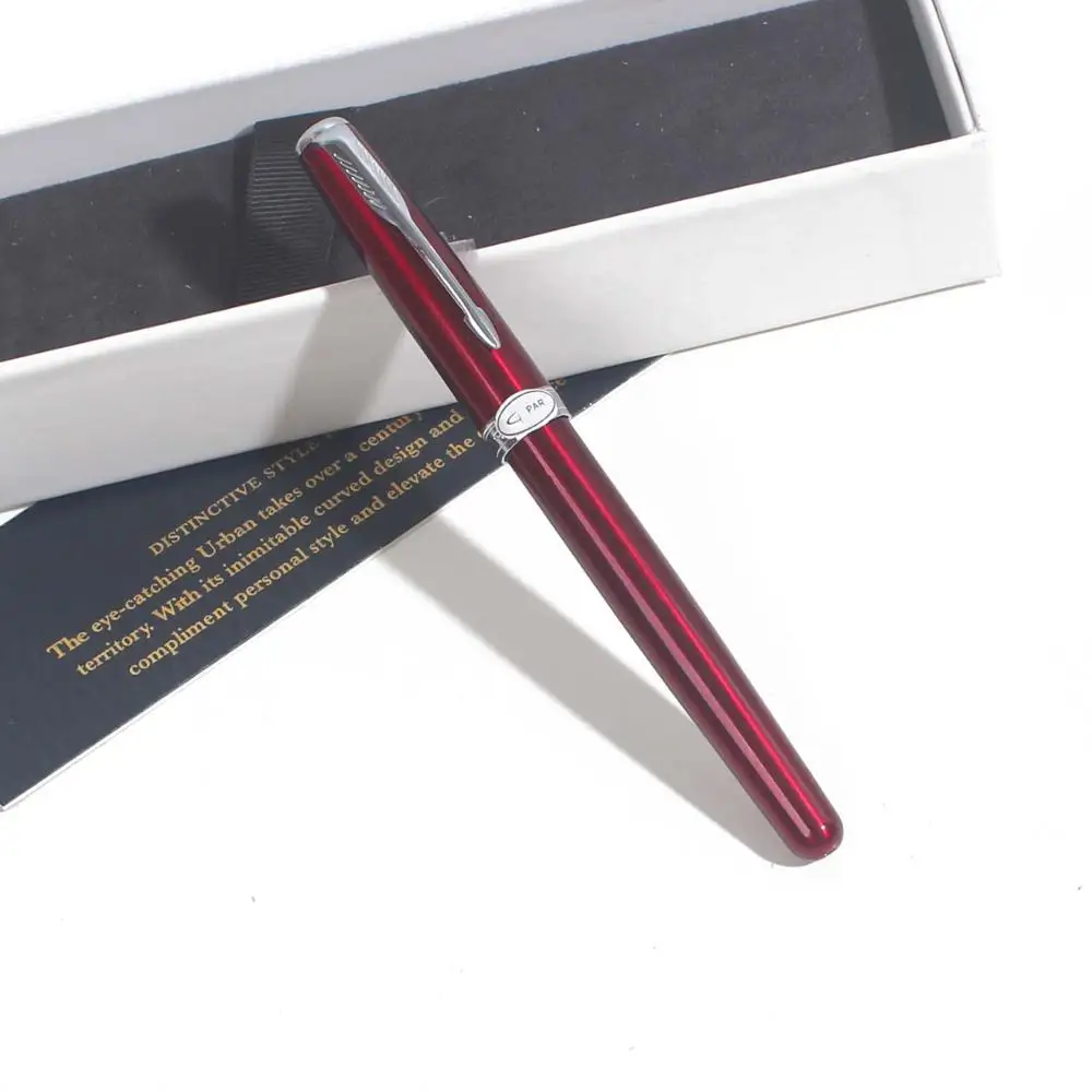 Sonneting роликовая ручка металлическая ручка школы офиса классическая золотая черная Золотая клипса ручка подарок с коробкой Черная Ручка-роллер - Цвет: Red Silver