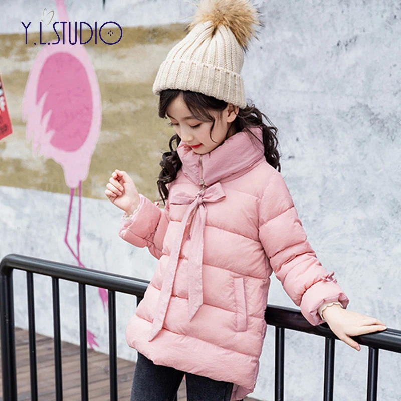 

Lovely girls winter coats for kids fashion 2018 outfit size 10 Princess baby clothes snowsuit warm padded teen girls clothing