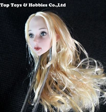 For collection 1/6 Scale Beauty Female Blonde Hair Anime Loli young little Girl Head Sculpt Fit For 12 For collection 1/6 Scale Beauty Female Blonde Hair Anime Loli young little Girl Head Sculpt Fit For 12