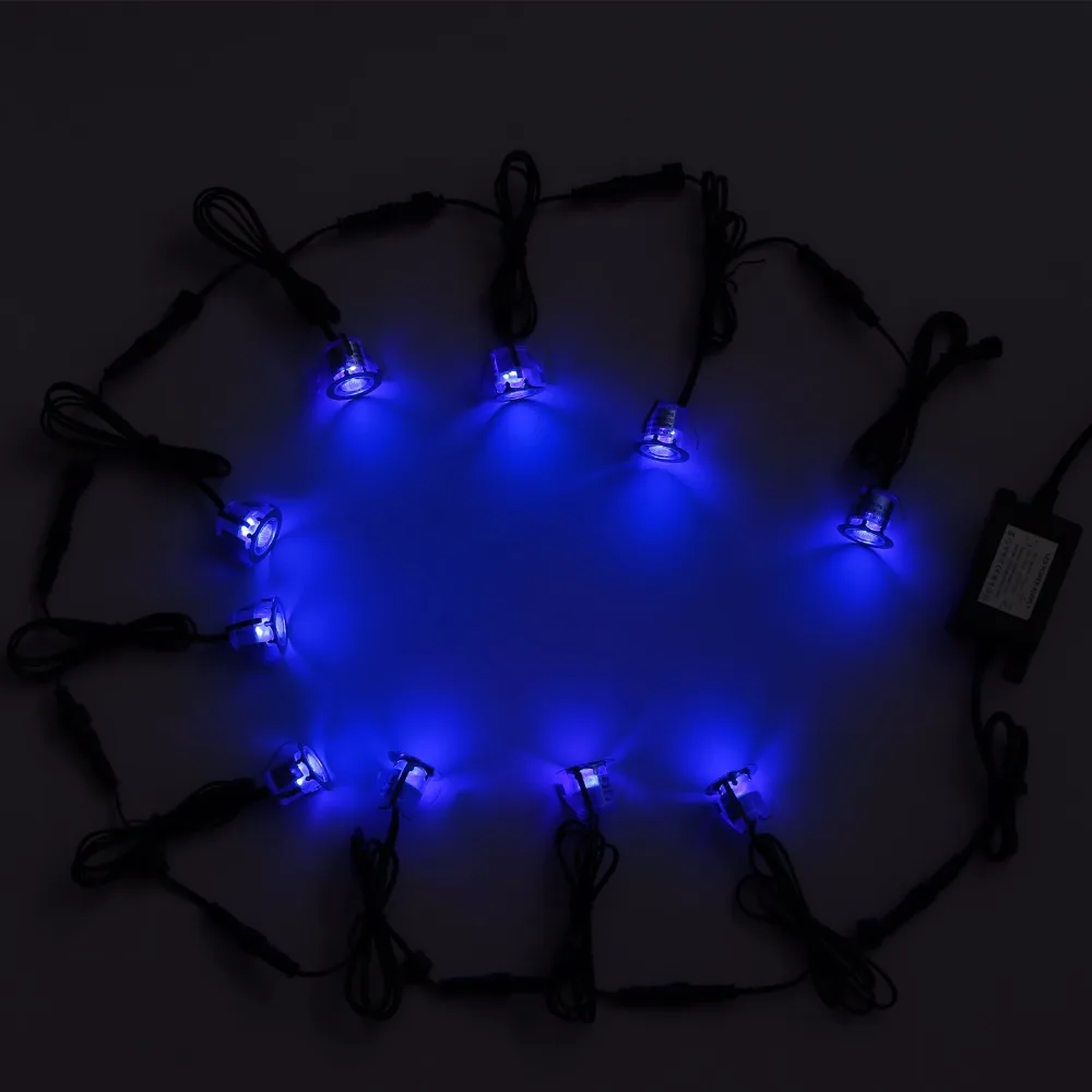 Emissor de Luz Deck ao ar Livre do Jardim do Pátio Conduziu a Iluminação da Paisagem da Em-terra Qaca Baixa Tensão Diodo Escadas Decoração 20 Pçs - Set B110-20 0.6 w 24 Lâmpadas subterrâneas